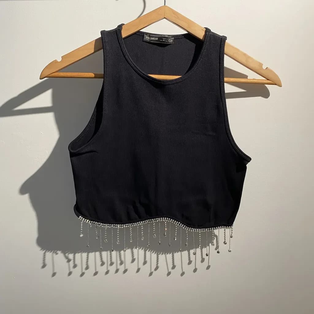 Débardeur avec strass Pull and Bear
